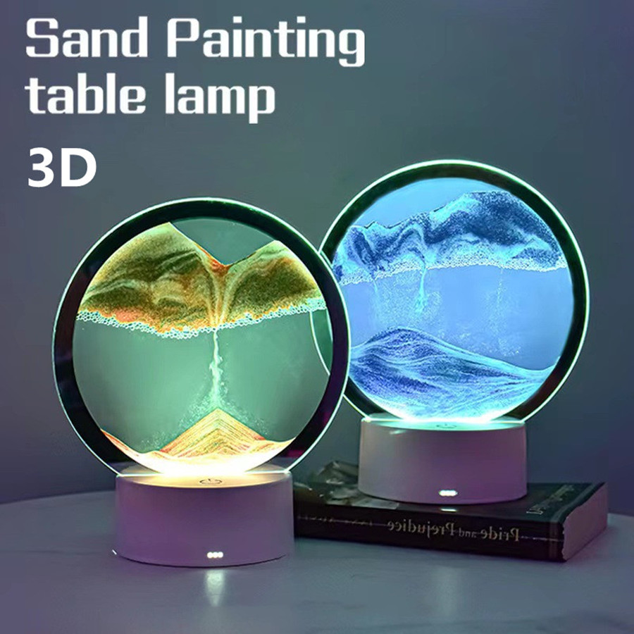 LED 16 Colors 3D Sandscape Lam - Sand Art Picture ulasan dan harga