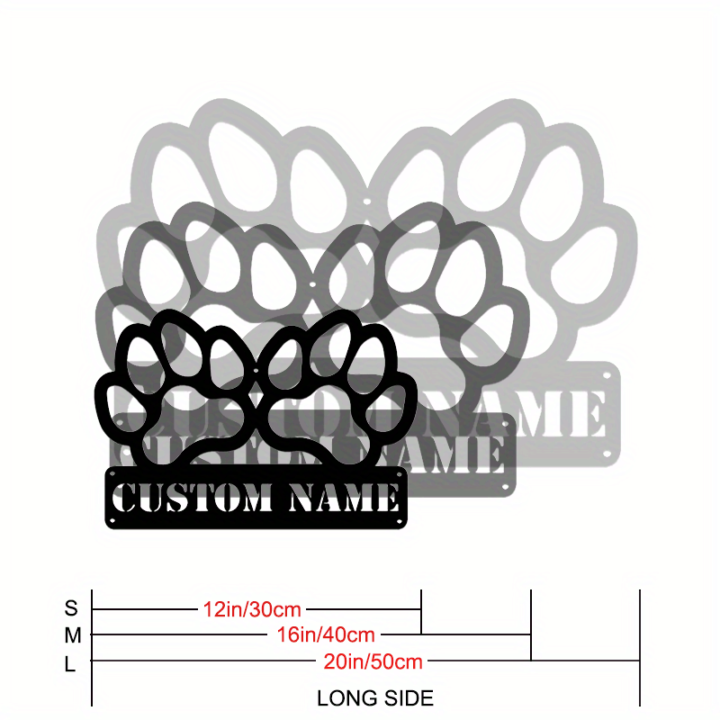 Personalized Metal Paw Print W - Home Decor Store ulasan dan harga