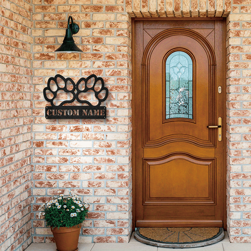 Personalized Metal Paw Print W - Home Decor Store ulasan dan harga