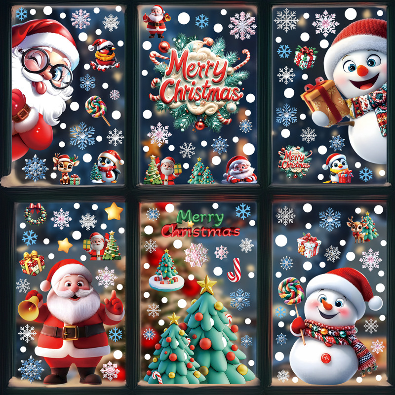 Christmas Festive PVC Static G - Home Decor Store ulasan dan harga