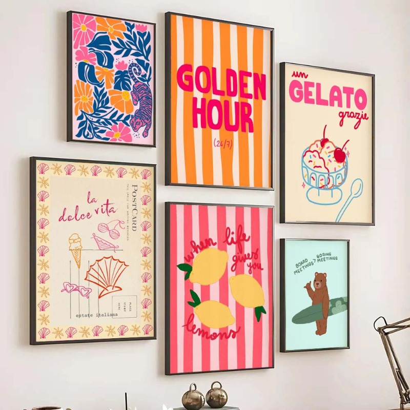 Tropical Preppy Poster Seashel - Home Decor Aesthetic Pinterest ulasan dan harga
