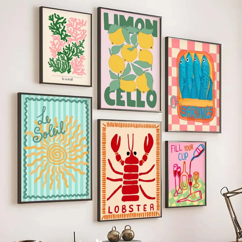 Tropical Preppy Poster Seashel - Home Decor Aesthetic Pinterest ulasan dan harga