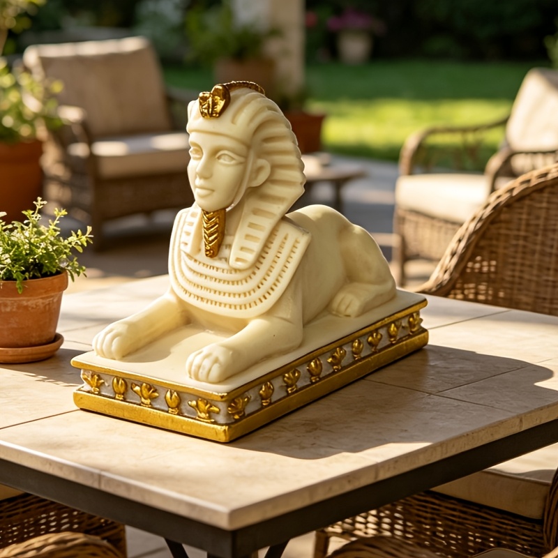Ivory White Gilded Egyptian Sp - Home Decor Egypt ulasan dan harga