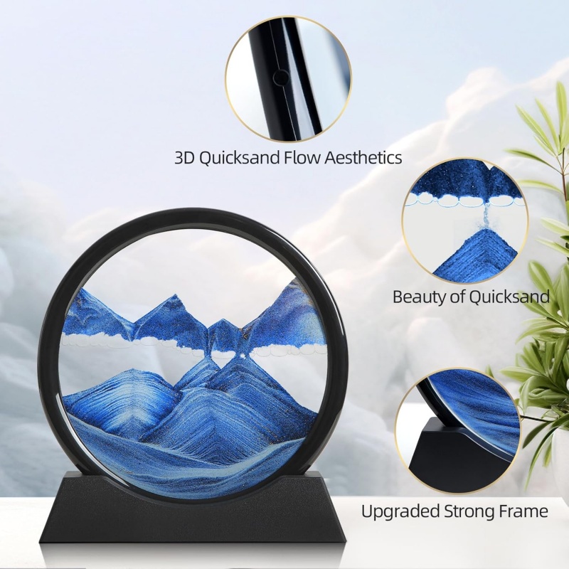 3D Hourglass Quicksand Moving  - Sand Art Picture ulasan dan harga