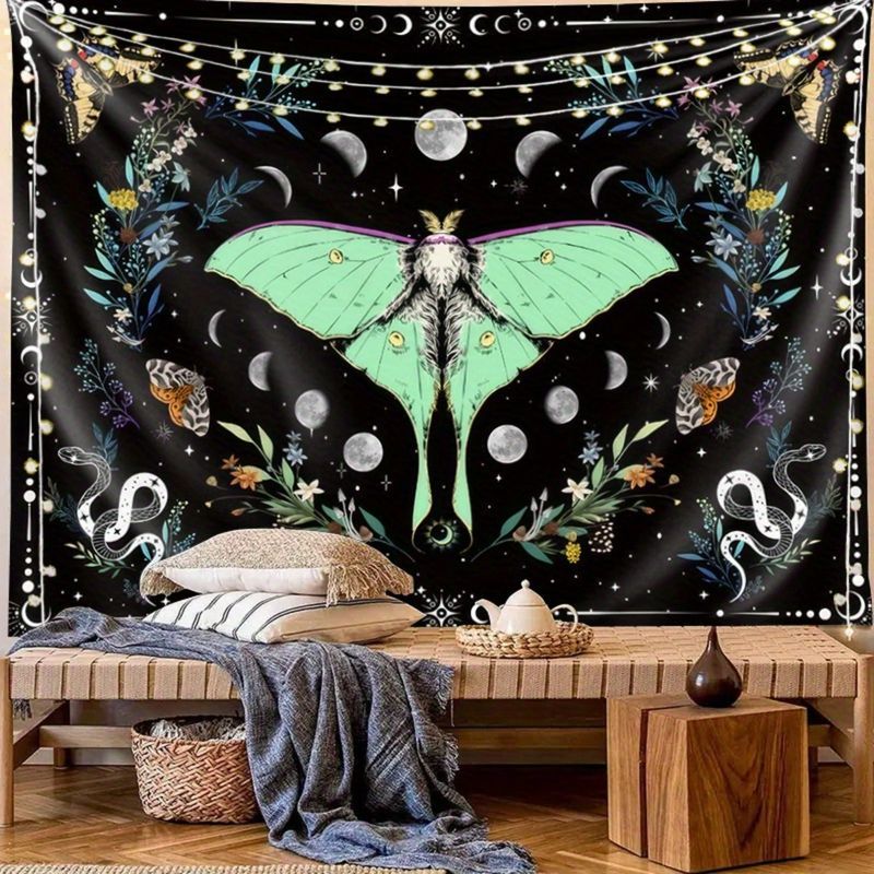 VIKAMA Moth Butterfly Moon Pha - Home Decor Yoga ulasan dan harga