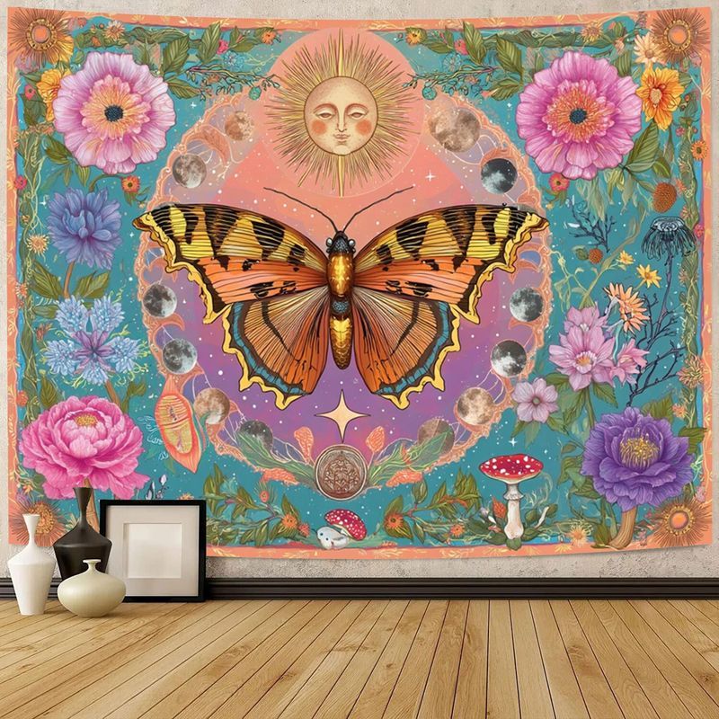 VIKAMA Moth Butterfly Moon Pha - Home Decor Yoga ulasan dan harga