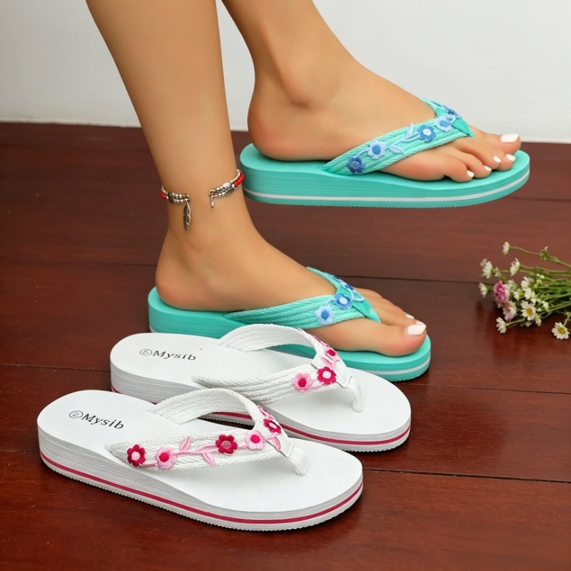 Women Casual Slippers Flower D - Home Decor Outside ulasan dan harga