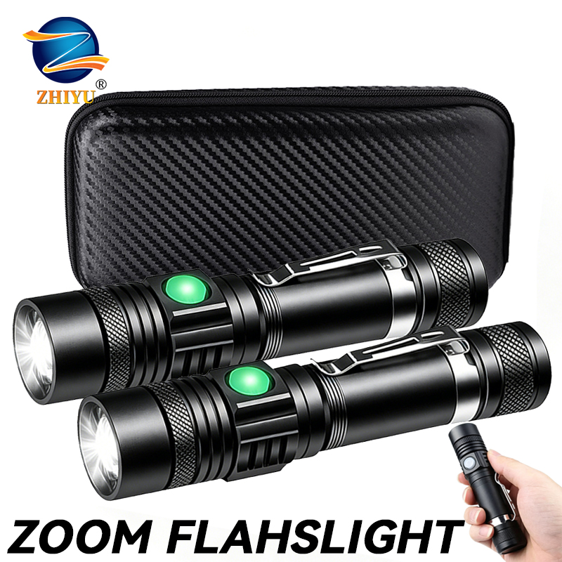 T6 LED Rechargeable Flashlight - Home Decor Outside ulasan dan harga