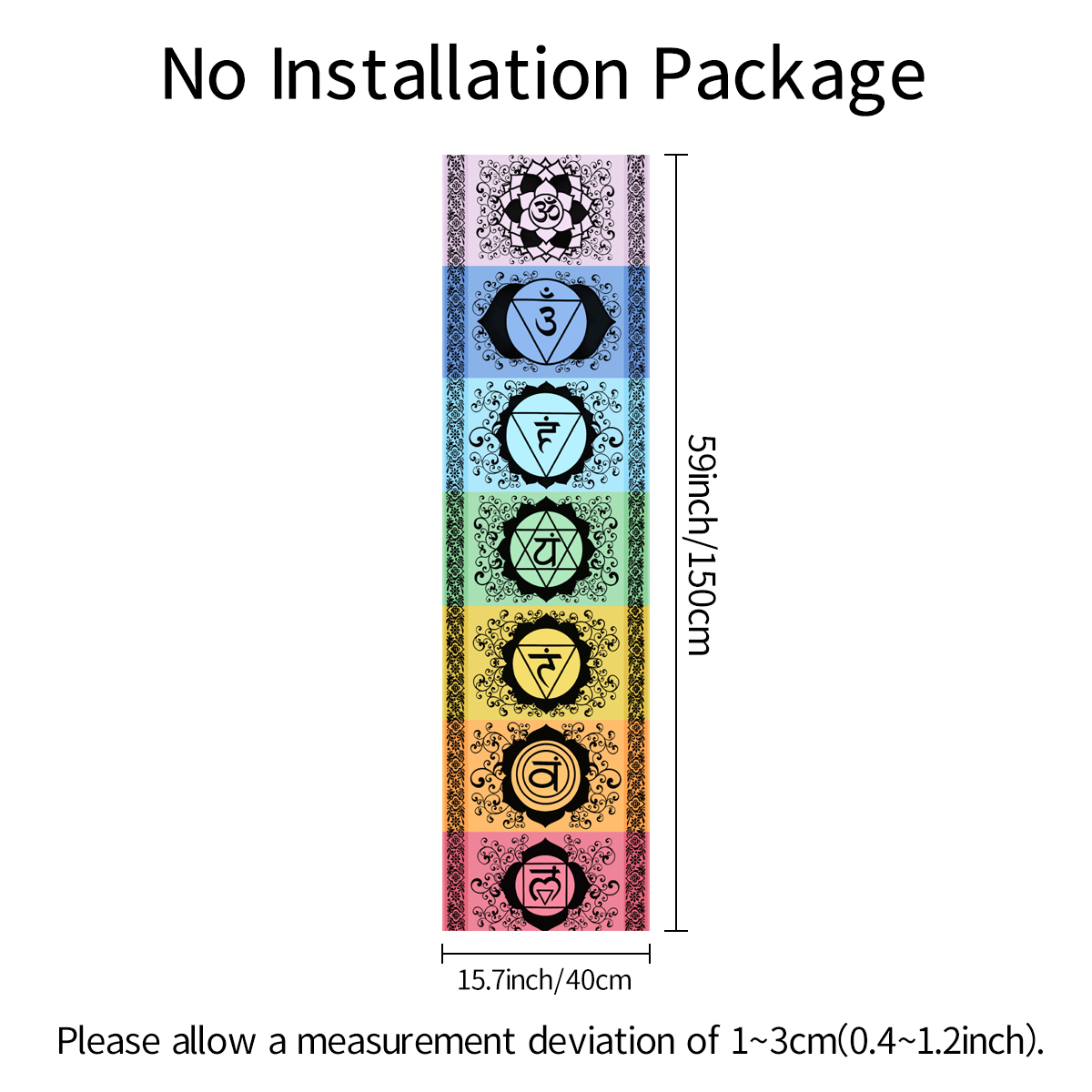 1pc Mysterious seven chakra ta - Home Decor Yoga ulasan dan harga