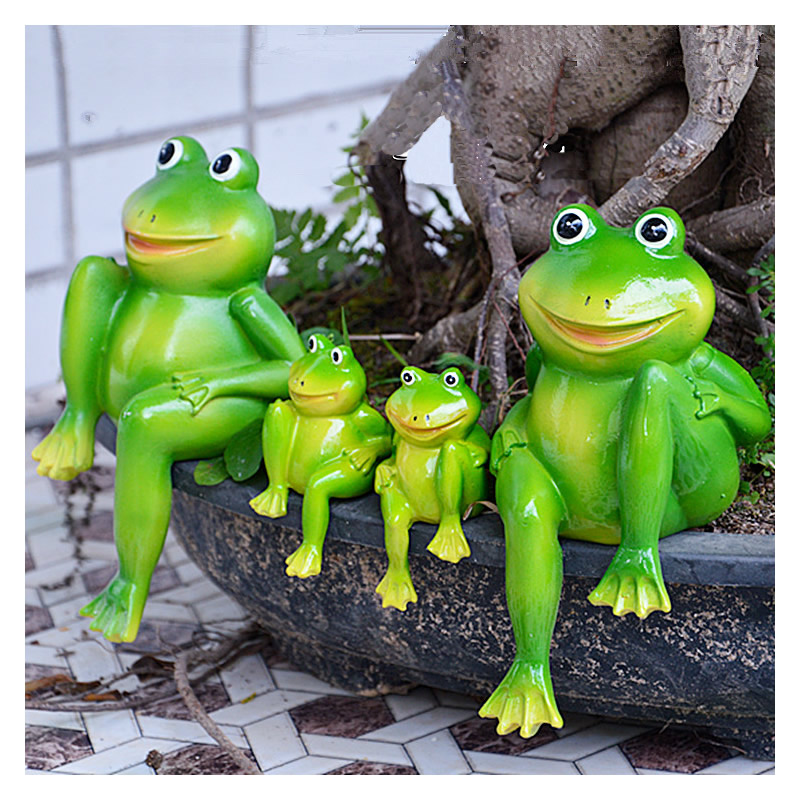 2pcs/Set Cute Resin Sitting Fr - Home Decor Store ulasan dan harga
