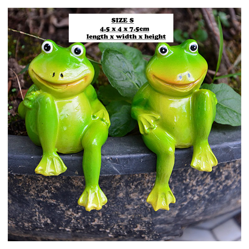 2pcs/Set Cute Resin Sitting Fr - Home Decor Store ulasan dan harga