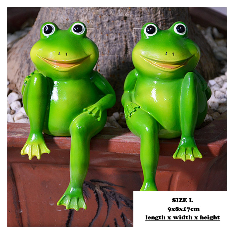 2pcs/Set Cute Resin Sitting Fr - Home Decor Store ulasan dan harga