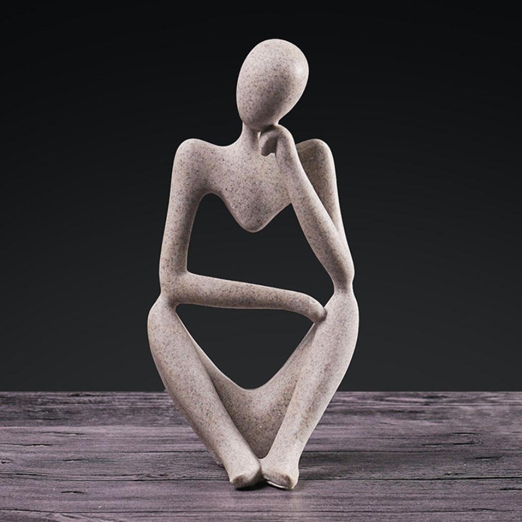Nordic Abstract Thinker Statue - Abstract Sculpture Resin ulasan dan harga
