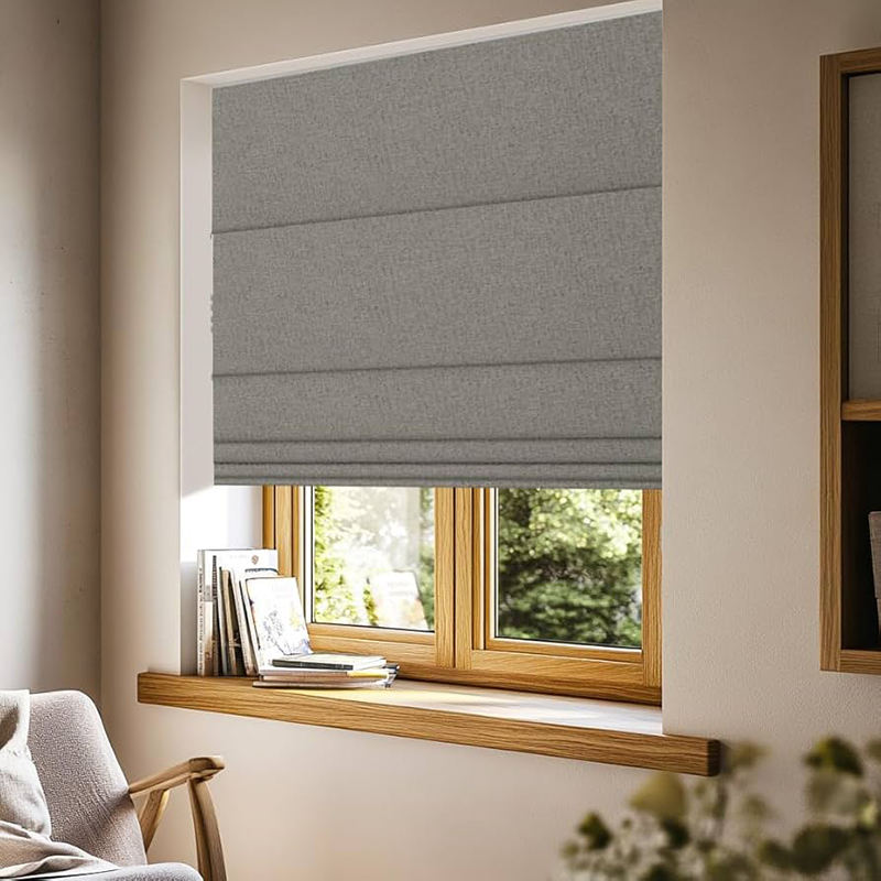 French Linen Blackout Roman Bl - Home Decor Window Blinds ulasan dan harga