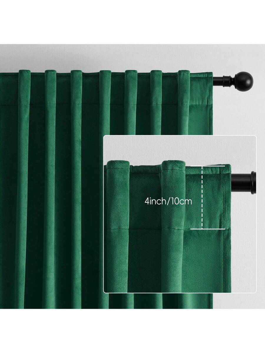 2 Panel Vintage Velvet Curtain - Home Decor Window Blinds ulasan dan harga