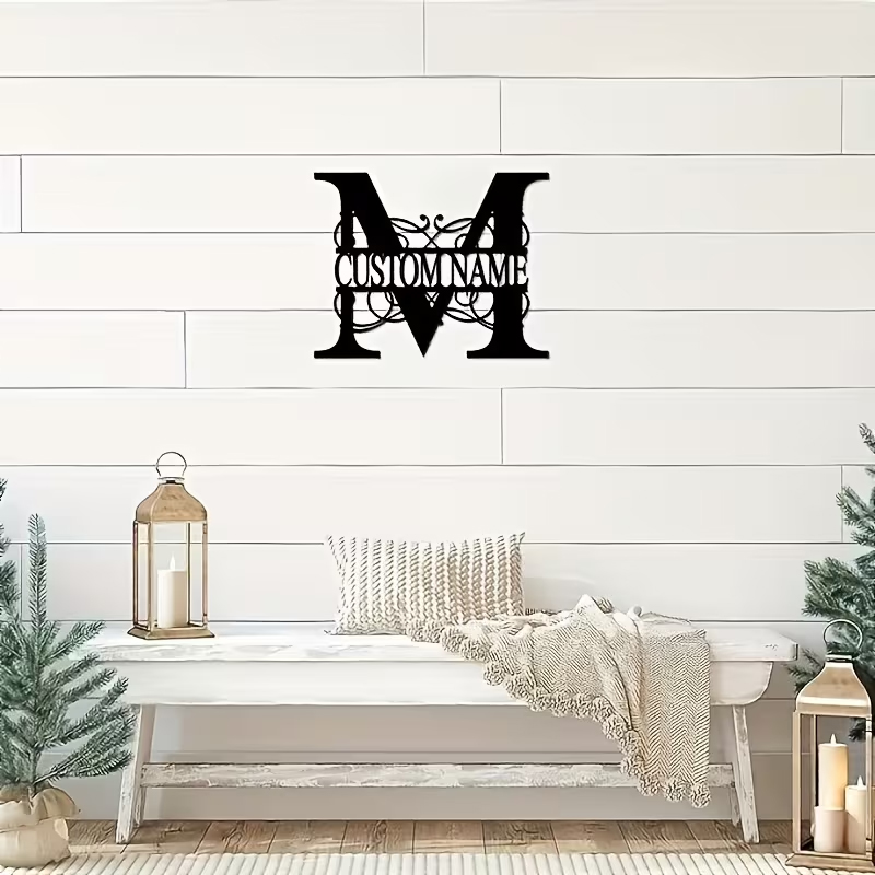 Classic Custom Monogram Metal  - Home Decor Garden ulasan dan harga