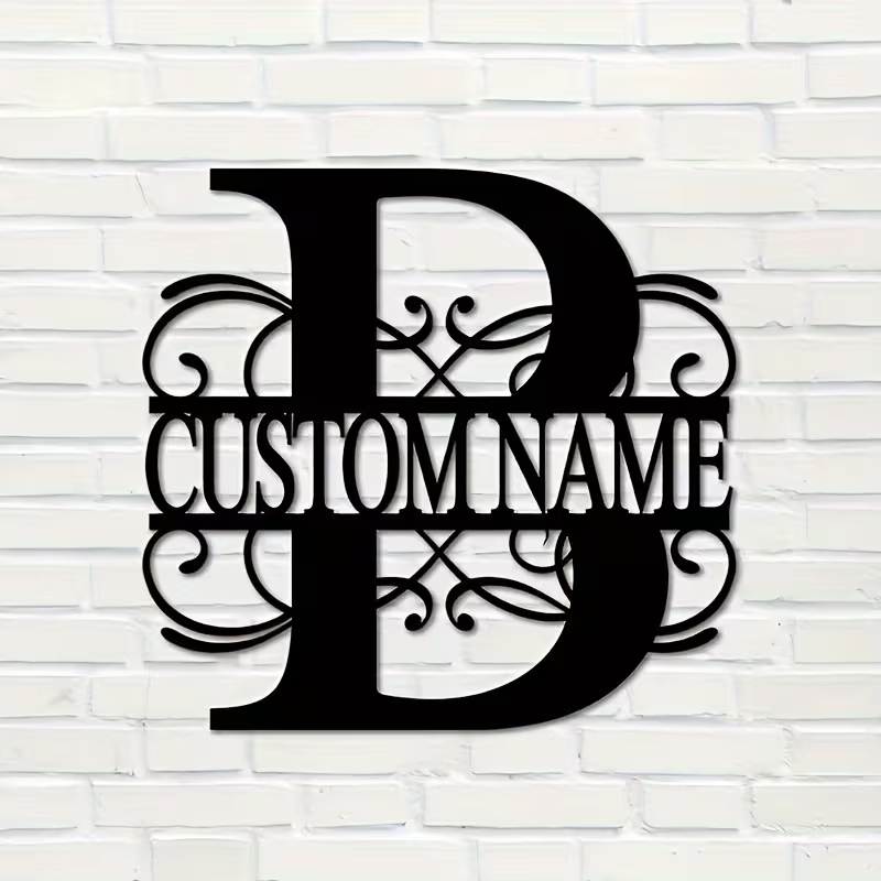 Classic Custom Monogram Metal  - Home Decor Garden ulasan dan harga