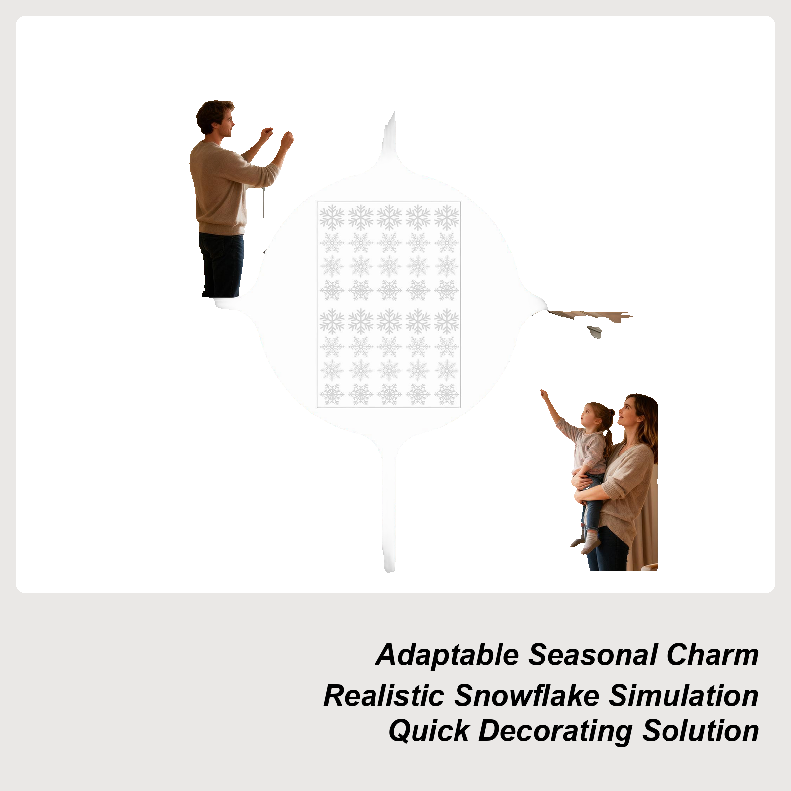 Snowflake Window Clings Christ - Home Decor Store ulasan dan harga