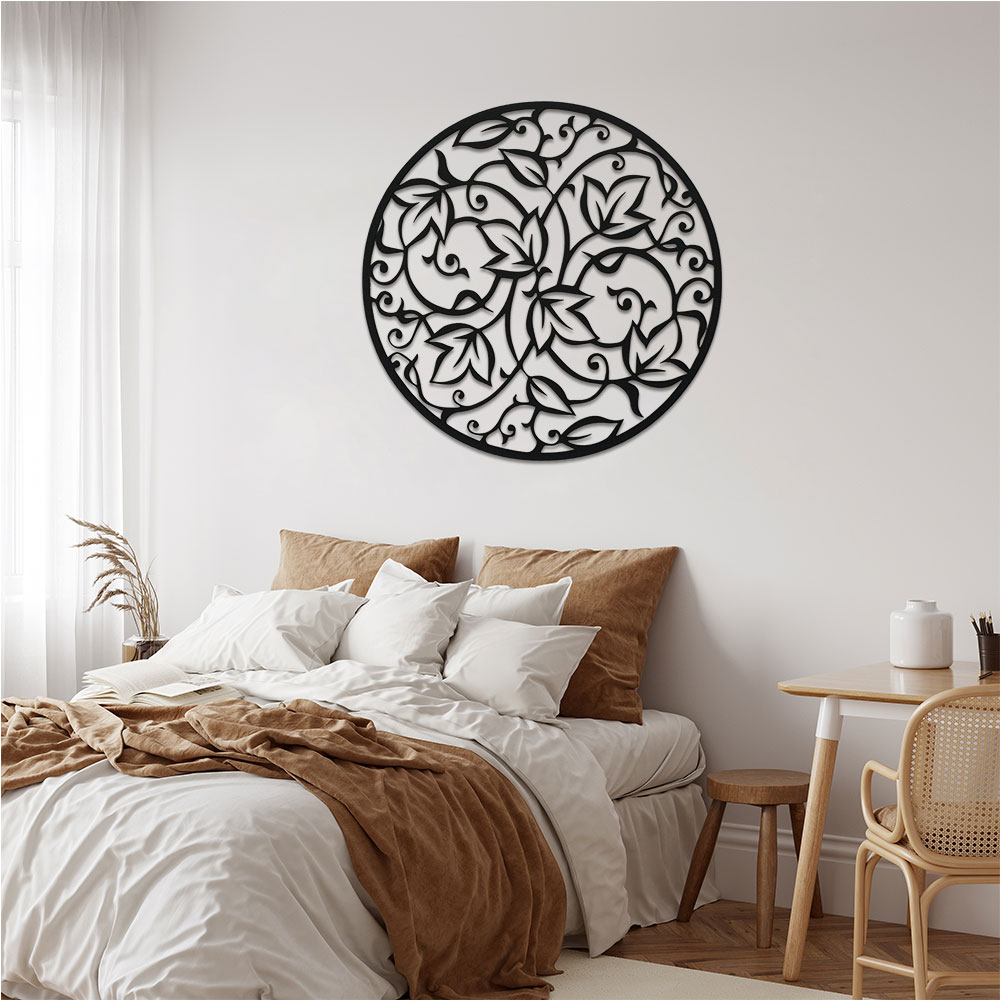 Elegant Black Metal Mandala Wa - Home Decor Yoga ulasan dan harga