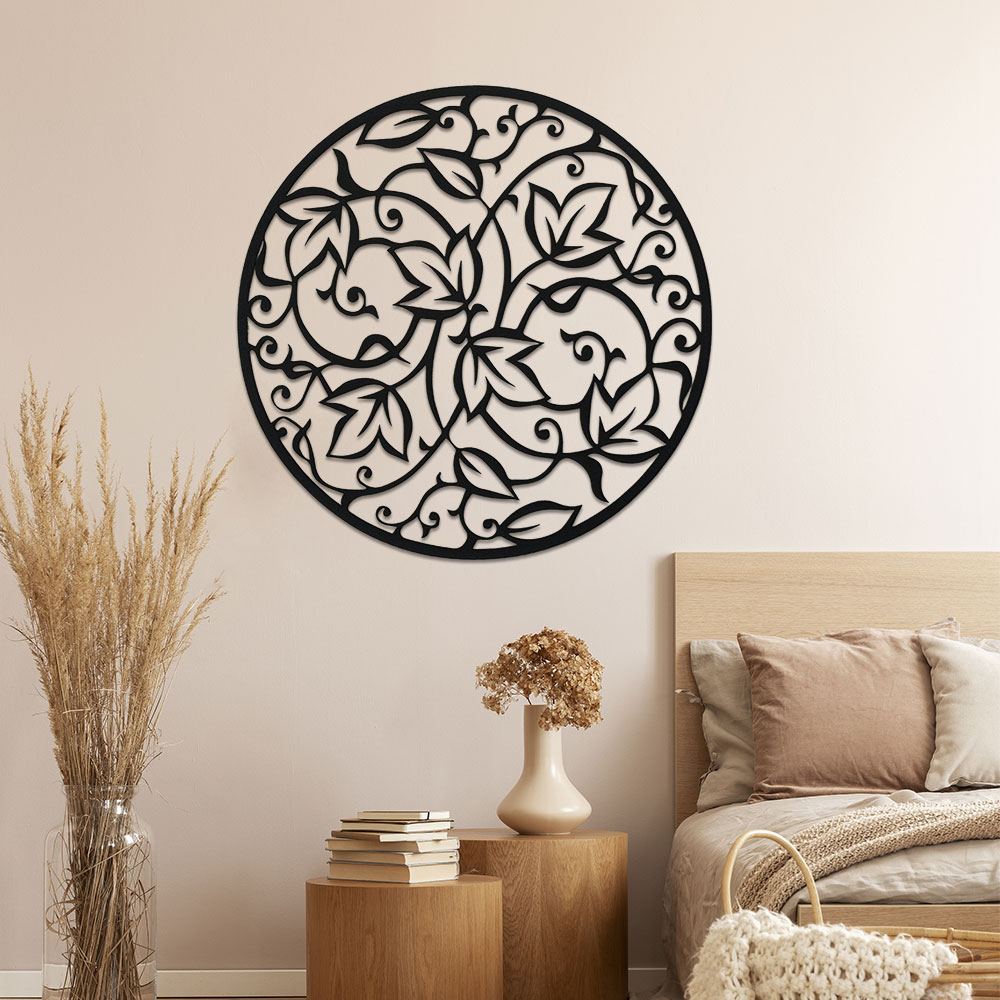 Elegant Black Metal Mandala Wa - Home Decor Yoga ulasan dan harga