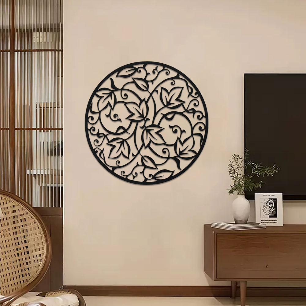 Elegant Black Metal Mandala Wa - Home Decor Yoga ulasan dan harga
