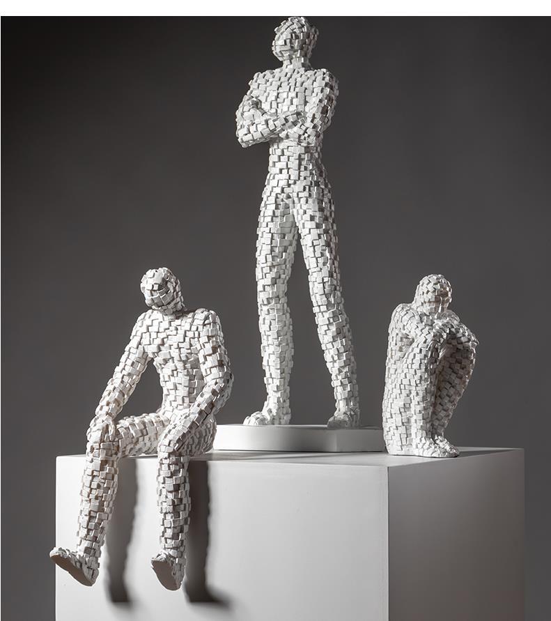 Mosaic Figures Sculpture Abstr - Abstract Sculpture Resin ulasan dan harga